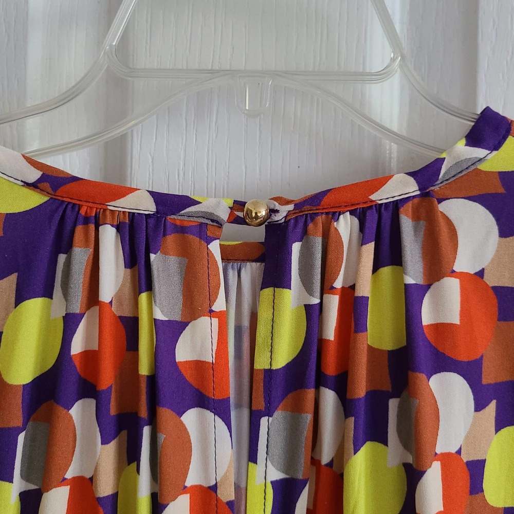 PARISIENNE ET ALORS Colorful Long Sleeve Blouse Women's US 8/Medium FR 38 - Picture 7 of 10
